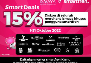Pakai Smartfren, Dapatkan Diskon 15% di Seluruh Gerai Ismaya