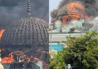Diduga Ini Penyebab Kebakaran Kubah Masjid Jakarta Islamic Center, Berawal dari Pekerja Renovasi Atap Bangunan