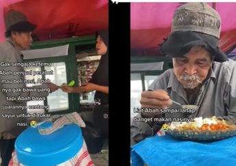 Tak Mampu Beli Makan di Warung, Abah Uyot Minta Tukar Centong Sayur dengan Seporsi Nasi, Kisahnya Bikin Nyesek