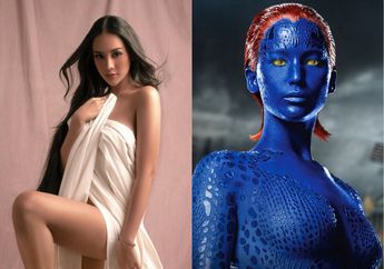 Tampil Totalitas Nyaris Tanpa Busana! Begini Gaya Anya Geraldine Jadi Mystique X-Men yang bikin Geger Netizen