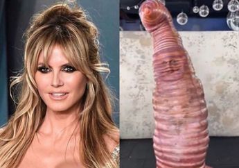 Butuh Waktu Pengerjaan 10 Jam, Begini Persiapan Heidi Klum Jadi Cacing Raksasa, Dibungkus Rapat Sampai Terasa Bak Claustrofobia