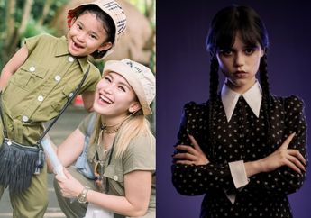 Penampilan Kompak Ayu Ting Ting dan Bilqis di Momen Ulang Tahun Kenakan Busana Mirip Tokoh Series Wednesday!