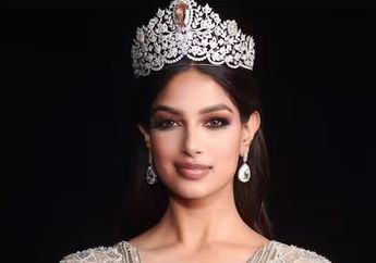 Jelang Lengser dari Ratu Kecantikan, Harnaaz Sandhu Tahan Tangis dan Nyaris Terjatuh di Panggung Miss Universe