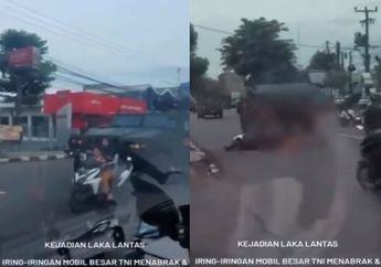 Nyesek! Pengendara Motor Terlindas Kendaraan Taktis TNI yang Melintas di Jalan Raya, Begini Nasib Balita yang Dibonceng