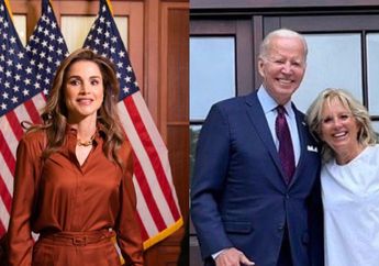 Bikin Mata Terbelalak, Intip Potret Cantik Ratu Yordania, Rania Al Abdullah saat Bersanding dengan Ibu Negara AS JIll Biden