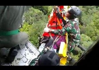 DRAMATIS, Proses Evakuasi Kapolda Jambi Pakai Helikopter, Kopda Ahmad Nofrizal Bergelantungan hingga Berputar di Seutas Tali