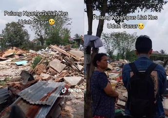 Syok Pulang Kuliah Kos-kosan Sudah Rata dengan Tanah, Mahasiswi Kebingungan Cari Barang, Belum Sempat Packing