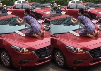 Suami Selingkuh di Depan Mata, Wanita ini Santai Naik ke Kap Mobil Kemudian Lakukan Hal Tak Terduga