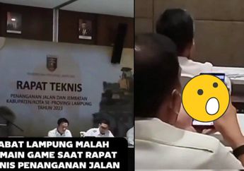 PEJABAT Lampung Kena Lagi, Oknum ASN Tuai Nyinyiran Gegara Ketahuan Main Game Saat Rapat Penanganan Jalan Rusak