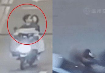 Nekat Ciuman Saat Mengendarai Motor, Nasib Tragis Dua Sejoli ini Terekam CCTV