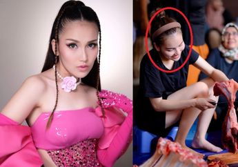Aura Pedangdut Tajir Luntur Seketika, Intip Gaya Sederhana Ayu Ting Ting saat Potong Hewan Kurban, Santuy Pakai Kaos Oblong!