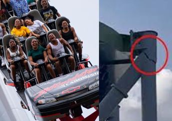 Nyaris Runtuh, Beredar Video Detik-detik Tiang Lintasan Roller Coaster Gigacoaster Retak, Pengunjung Panik