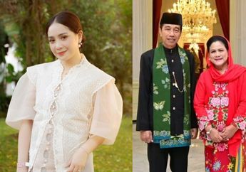 ANGGUNNYA Nagita Slavina di Istana Negara, Dandan Pakai Kebaya Nerawang dan Anting Mutiara Mewah, Segini Harganya
