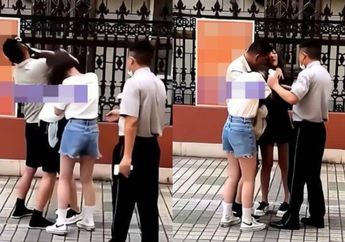 PELAKOR Tak Berkutik Dilabrak dan Dijambak di Depan Hotel, Istri Sah Murka Lihat Kelakuan Genitnya: Kamu Gak Malu?