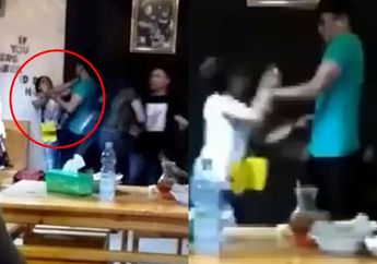 Ngamuk di Kafe Lihat Suami Selingkuh, Istri Sah Jambak Rambut Pelakor, Aksinya Jadi Tontonan Pengunjung