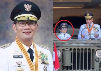 GEMESNYA Anak Bontot Ridwan Kamil, Cosplay Pakai Seragam Dinas Wali Kota sambil Nangkring di Mobil Antik: Kang Emil Versi Sachet!