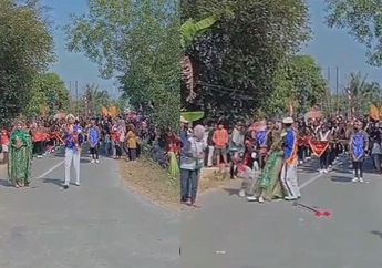 Innalillahi, Niat Hati Meriahkan Karnaval, Wanita ini Justru Pingsan Usai Tertimpa Tongkat Mayoret, Warga Panik dan Lari Menyelamatkannya