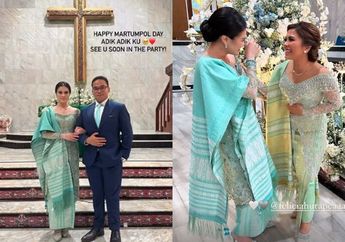 Cantiknya Calon Menantu Hotman Paris di Acara Martumpol, Anggun Berkebaya dan Songket Hijau