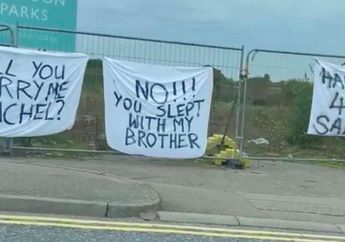 Kocak, Bentangkan Kain Putih Berisi Lamaran untuk Rachel, Jawaban Membagongkan Bikin Netizen Terpingkal