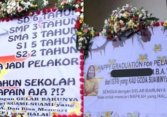 Viral Mahasiswa S2 Diduga Goda Suami Orang, Istri Sah Labrak Pakai Karangan Bunga Saat Wisuda