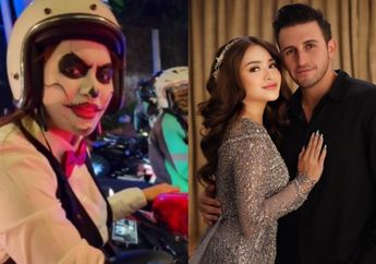 Dandan Horor Mirip Tengkorak, Nathalie Holscher Pamer Aksi Balapan Motor Bareng Pacar Bule, Auto Digeruduk Netizen