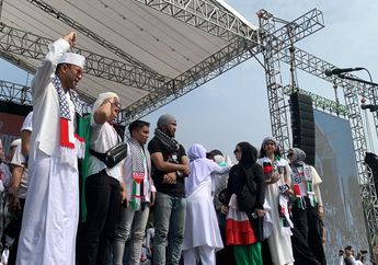 Sejumlah Artis Hadiri Aksi Damai Bela Palestina di Monas, Mulai dari Syifa Hadju hingga Atta Halilintar