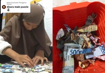 Uang Makan Sebulan yang Digunting Anak Akhirnya Disusun Pakai Selotip, si Mama Muda Curhat Lagi: Seru Juga Main Puzzle