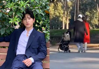 Terpantau Mesra, Song Joong Ki Ketahuan Sedang Jalan-jalan Bareng Istri dan Anak di Taman, Sang Aktor Tampak Malu-malu
