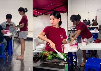 Gaya Sederhana Mantan Anggota JKT48 Jualan Nasi Bakar, Omset Sehari Bikin Melongo