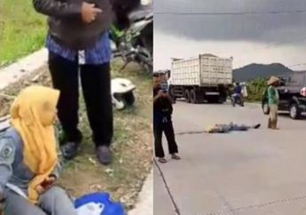 Innalillahi, Pelajar SMK di Kebumen Tertimpa Baliho dan Ditabrak Mobil, Satu Korban Selamat Menangis Histeris di Pinggir Jalan