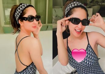 Pamer Punggung Mulus, Dewi Perssik Cetar Pakai Baju Renang, Harganya Bikin Panas Dingin