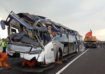 Viral, Video Detik-detik Bus PO New Shantika Terjun dari Jalan Tol Pemalang, Investigator KNKT: Seperti Sengaja Menceburkan Diri Ya?