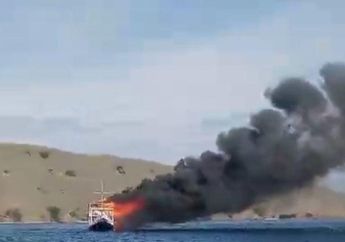Innalillahi, Kapal Wisata di Labuan Bajo Mendadak Terbakar Beruntung 4 ABK dan 2 Bule Asal Kanada Terpantau Selamat