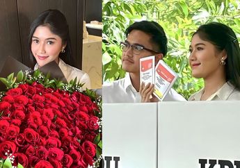 Manisnya Kaesang Pangarep Berikan Buket Bunga Mawar Raksasa ke Erina Gudono di Hari Valentine Sampai Pergi ke TPS Bareng, Netizen Baper
