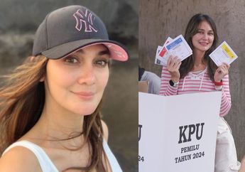 Simple Tapi Mewah! Luna Maya Diam-diam Pakai Kaos Harga Rp 15 Jutaan saat Nyoblos di Pemilu 2024 di TPS, Tengok Gayanya!