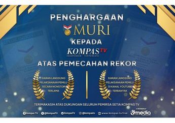 Selamat! KompasTV Raih Rekor MURI Berkat Siaran Langsung Pemilu 2024 Terlama dan Terbanyak di Kanal Youtube