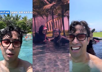 Asyik Liburan Keluarga di Bali, Intip Kocaknya Ibu Vidi Aldiano Ketakutan saat Masuk ke Kolam Renang Anak-anak, Suami Sheila Dara: Astagfirullahaladzim