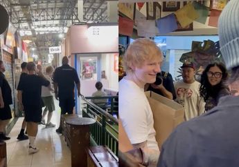 Hoki Banget! Bak Ketiban Durian Runtuh Wanita Ini Ketemu Ed Sheeran di Pasar Santa, Dapat Hadiah Ini dari sang Musisi!