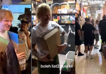 Hoki Seumur Hidup Kepake, Niat Temani Suami, Wanita Ini Malah Ketemu Ed Sheeran di Pasar Santa dan dapat Hadiah Ini