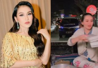 Nangkring di Mobil Pick Up, Ramahnya Ayu Ting Ting saat Bagi-bagi Takjil di Jalanan saat Buka Puasa, Penampilannya Sederhana Banget!
