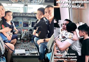 Pilu! Peluk Erat Sang Ayah, Anak-Anak Stevie Agnecya Tak Mau Ditinggal Anggi Pratama yang Harus Kerja Sebagai Pilot
