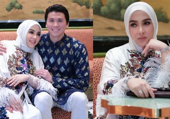 Glamornya Syahrini saat Sungkem dengan Reino Barack di Hari Idul Fitri 2024, Cetar Membahana dengan Gamis Berhiaskan Bulu-bulu Manja!