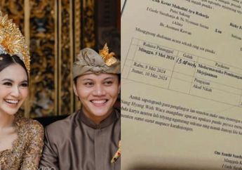 Undangan Bocor! Hari Ini Pengajian, Akad Nikah Rizky Febian dan Mahalini Digelar di Hotel Raffles 10 Mei 2024