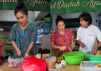 Pakai Daster, Istri Aktor ini Tetap Cantik Saat Jualan di Kantin Bantu Suami yang Sepi Job