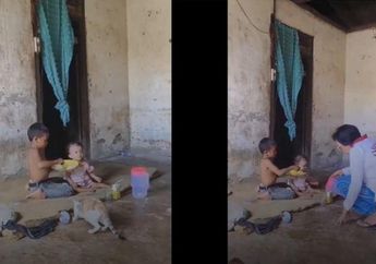 Viral, 2 Bocah Diduga Ditelantarkan di Bolaang Mongondow, Hanya Beralaskan Kasur Rusak, Ibu Kandung Masih 18 Tahun