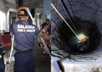 Salut, Aksi Heroik Petugas Damkar Salatiga Berhasil Selamatkan Seekor Kucing, Terjatuh ke dalam Sumur Sedalam 12 Meter