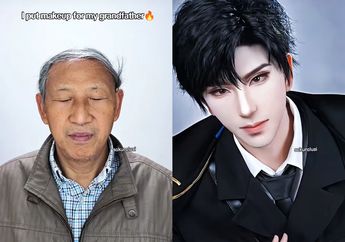 Skill Dewa, Makeup Artist ini Berhasil Sulap Kakek-Kakek Kembali Muda, Wajahnya Mirip Tokoh Anime!