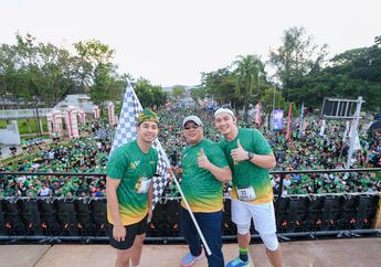 Lagi Senang Lari! Raffi Ahmad Meriahkan Sultra Run di Kendari 