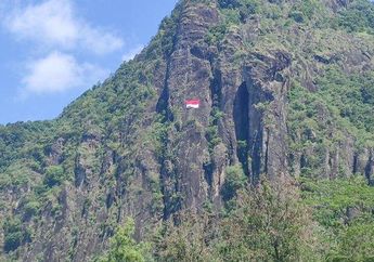 Viral, Bendera Merah Putih Raksasa Berkibar di Tebing Sepikul Trenggalek, Meriahkan Perayaan HUT RI Ke-79!