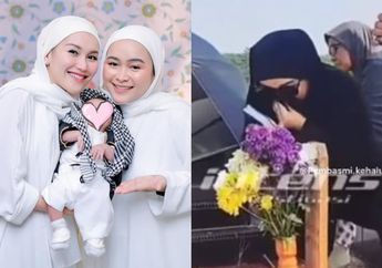 Nyesek Banget, Adik Ayu Ting Ting Sampai Tuangkan ASI ke Tanah Kuburan saat Ziarah ke Makam sang Putra, Netizen Ikut Mewek
